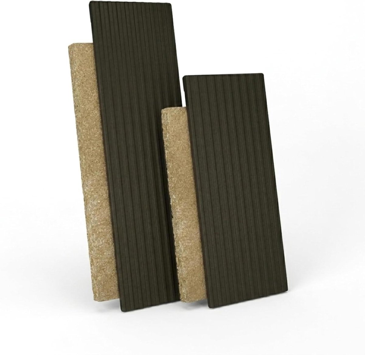 Gietijzeren Haardplaat - Vermiculiet Paneel - Warmte Opslag - Modulair Systeem - 20 x 50 cm - Natuurlijk Gietijzer