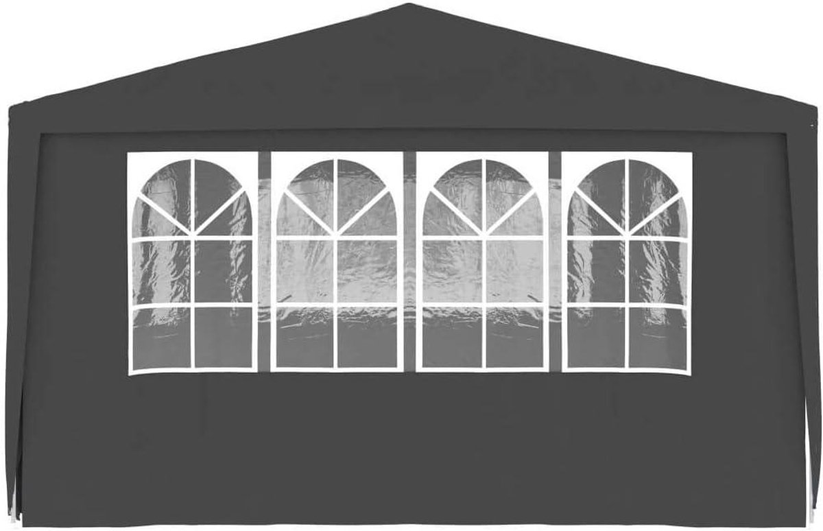 Partytent met zijwanden - Tuinpaviljoen Evenemententent - Feestelijke Bijeenkomsten - Waterafstotend en UV-bestendig - 4 x 6 meter - Grijs