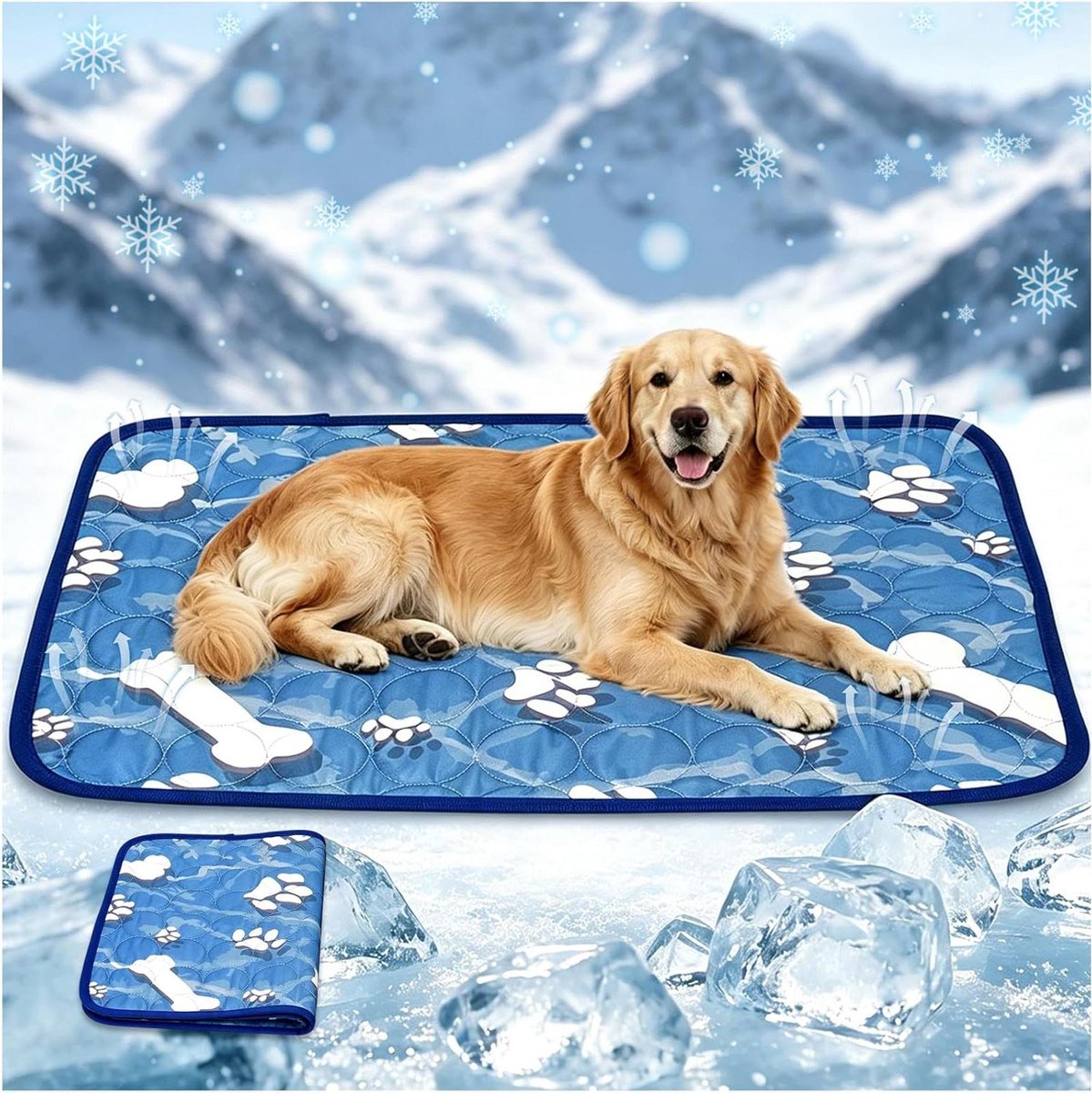 Koelmat Hond - Hondenmat Koel - Hond Koel Houden - Zelfkoelend - XL - Blauw