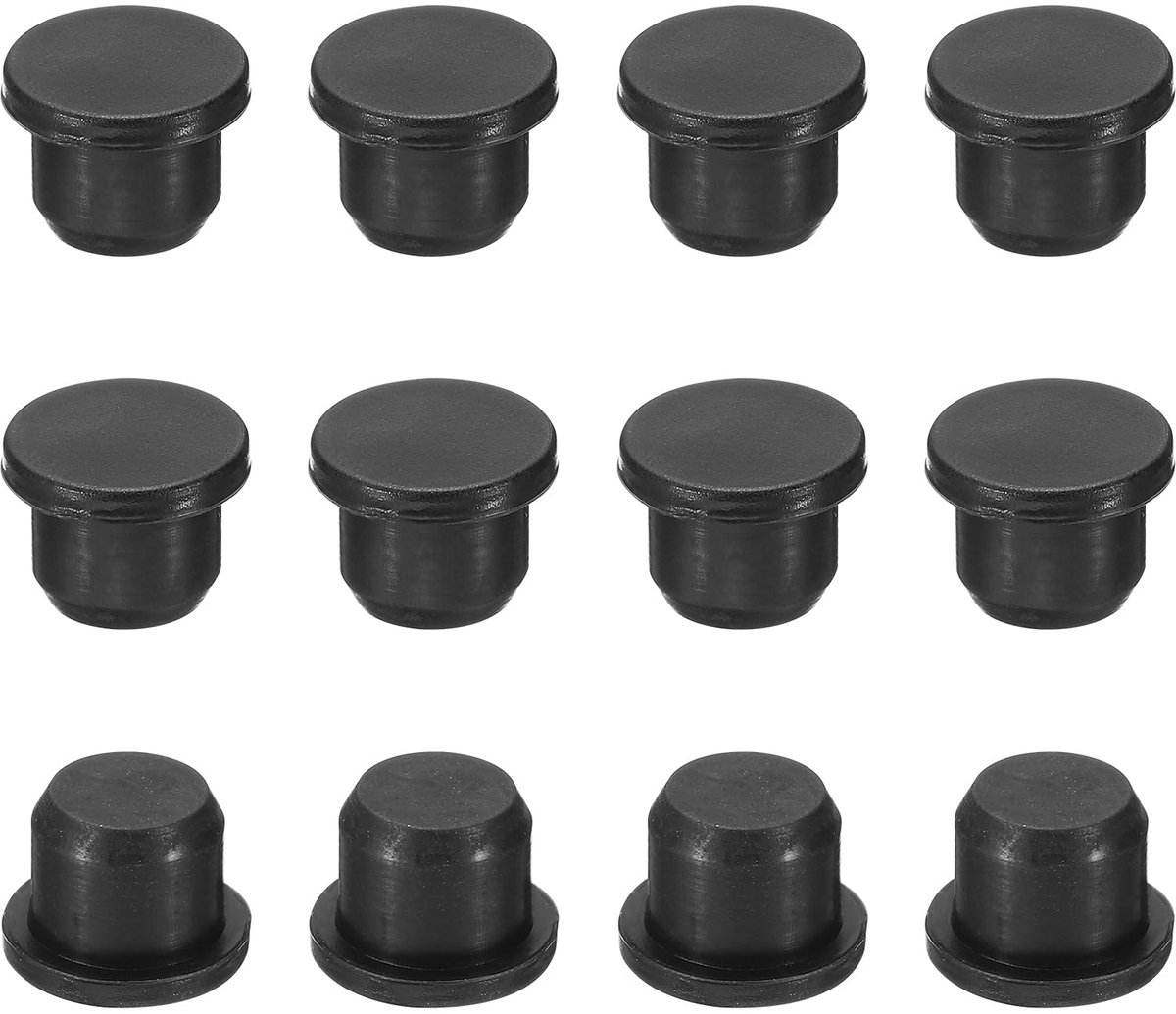 Dailygoods - Flexibele doppen met stevige siliconen rubberen stoppen voor gaten van 11-11,5 mm, 12 stuks
