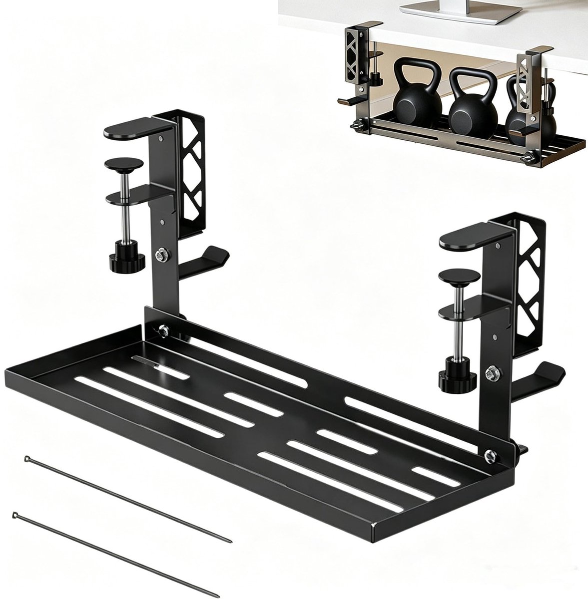 Dailygoods - Kabelgoot Bureau met Hoofdtelefoon- en Laptopstandaard voor Kabelmanagement