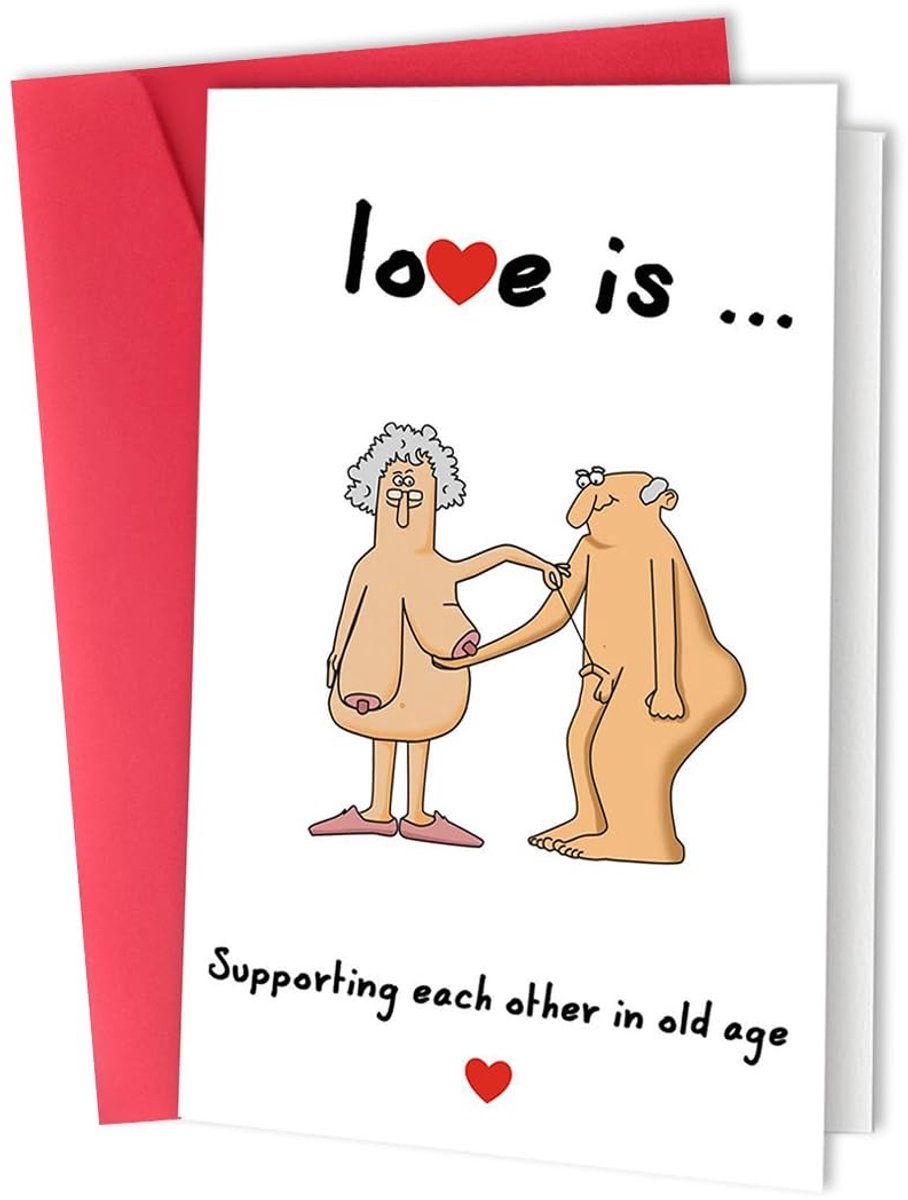 Dailygoods - Grappige Verjaardagskaart voor Man en Vrouw - Brutale Trouwverjaardagskaart