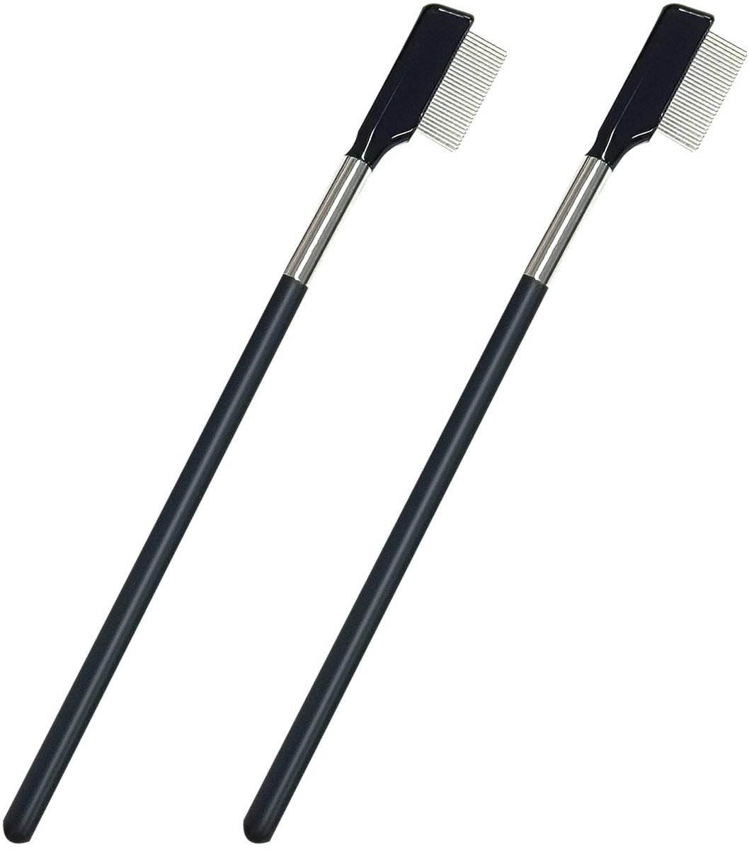 Dailygoods - Set van 2 Eyelash Combs - Roestvrijstalen Wimperscheidingstools