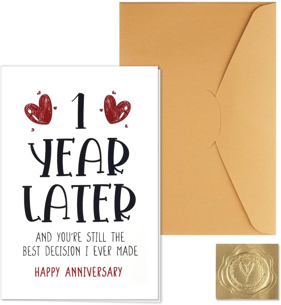 Dailygoods - Eerste Verjaardagskaart - Papier met Envelop en Sticker