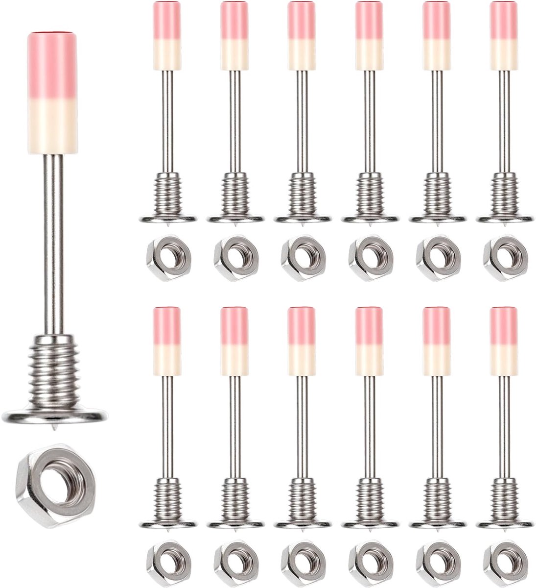 Dailygoods - 100 Stuks Betonnen Wandspijkers M8 Set met Hardstalen Spijkers
