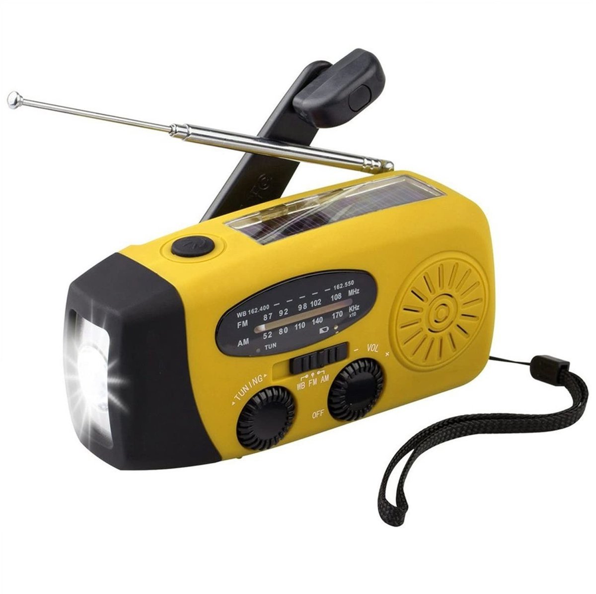 Dailygoods - Handcrank Generator 3-in-1 Noodlader met LED Zaklamp en Radio