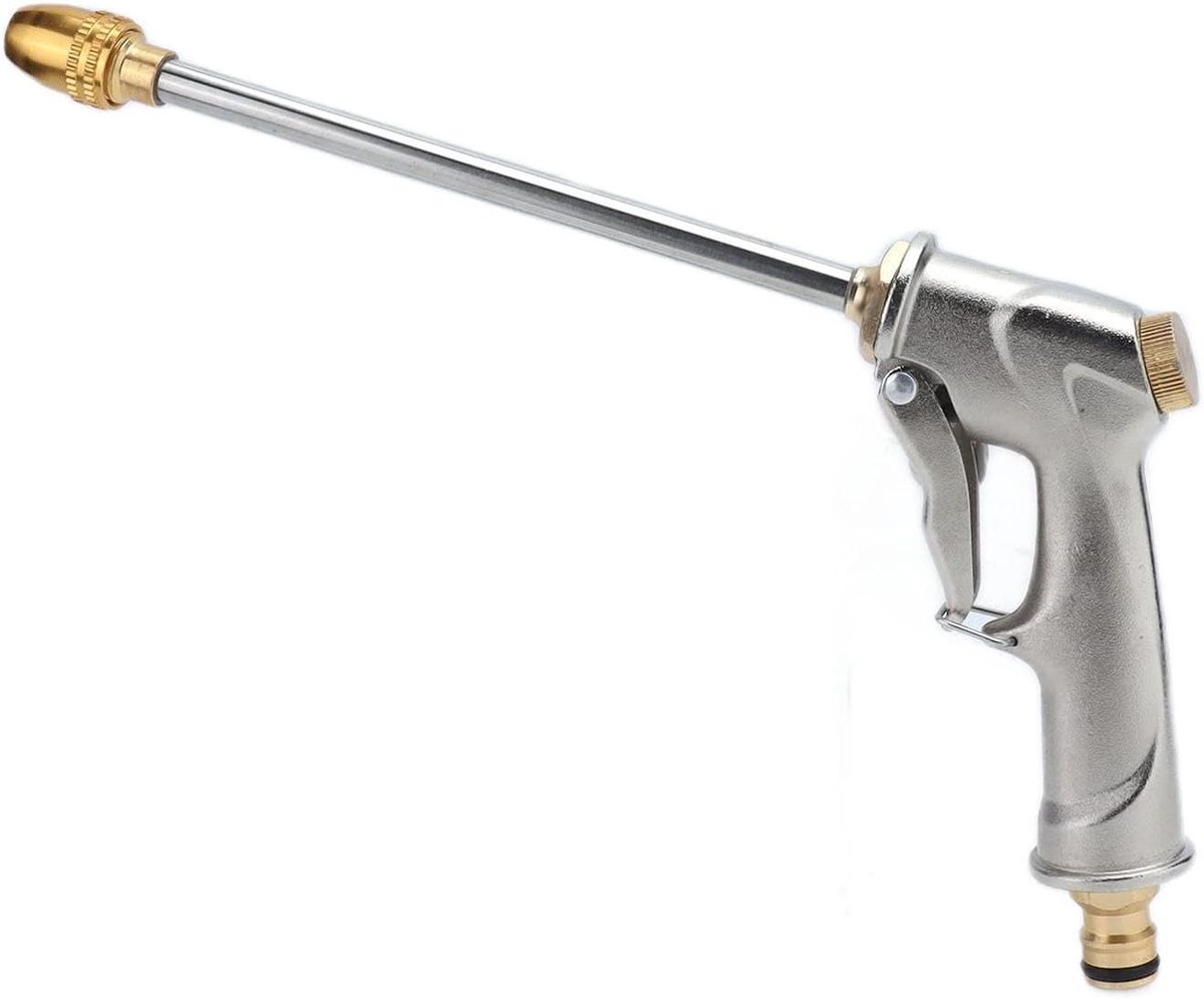 Hogedruk Sproeier - Slangmondstuk Verstelbaar - Auto Wassen - 3 Spuitpatronen - 26.5 cm - Zilver