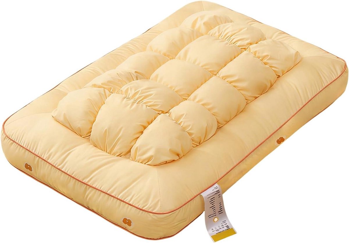 Bedkussen - Slaapkussen Neksteun - Comfortabel Slapen - Ergonomisch Donsvulling - 48x74x15 cm - Enkele Attribuut