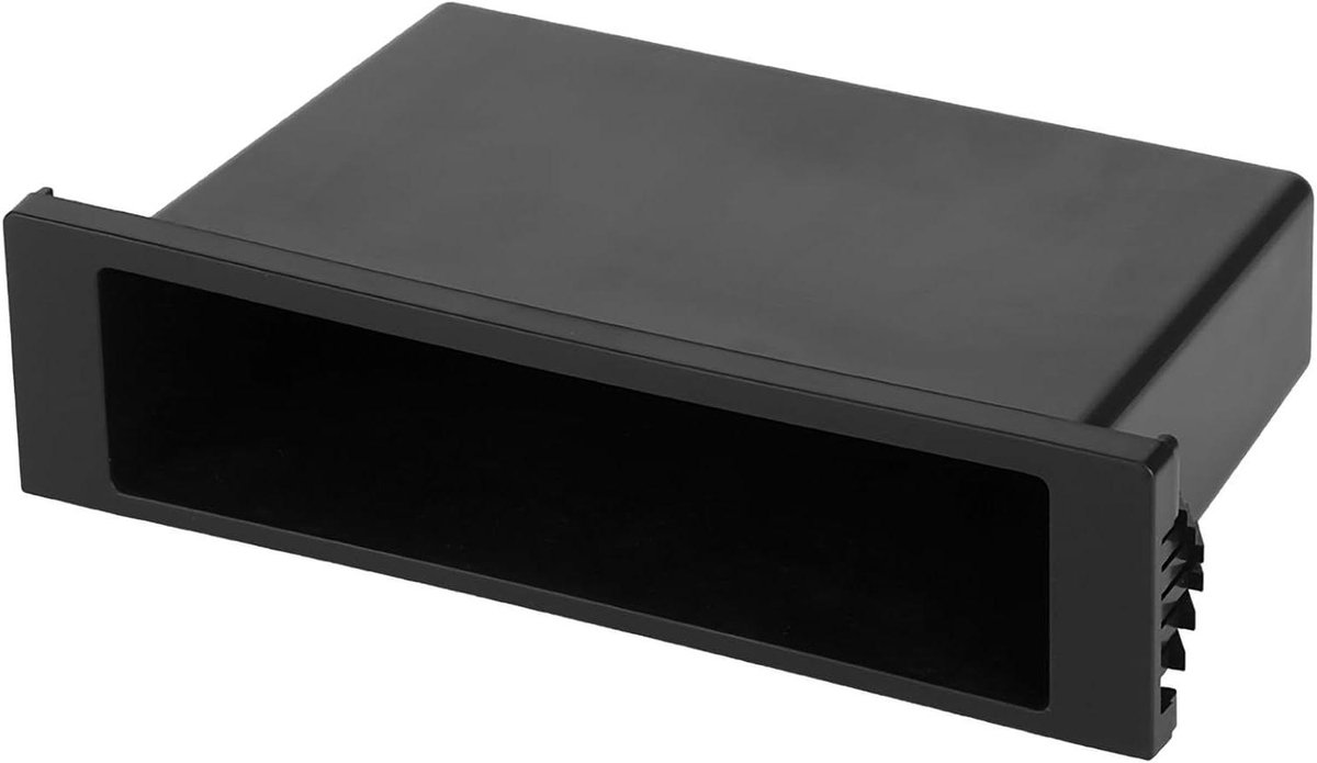 Autoradio Opbergvak - Dash Opbergdoos - Auto Organisatie - Universele Pasvorm - 15.2 x 10.5 x 3.6 cm - Zwart