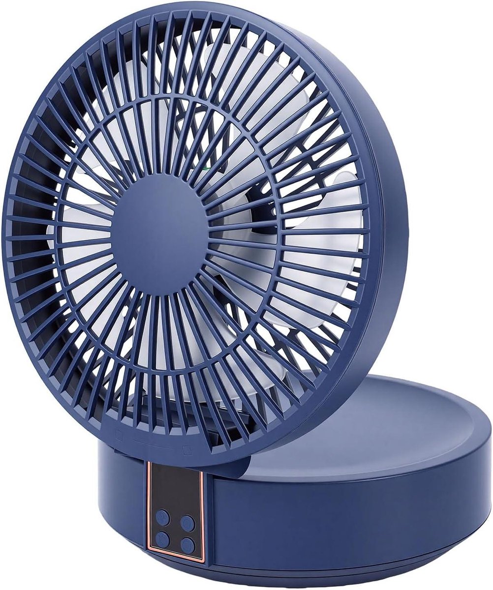 Tafelluchtcirculatieventilator - Bureauventilator Opvouwbaar - Persoonlijke Koeling - Met Afstandsbediening - 4000 mAh Batterij - Wit
