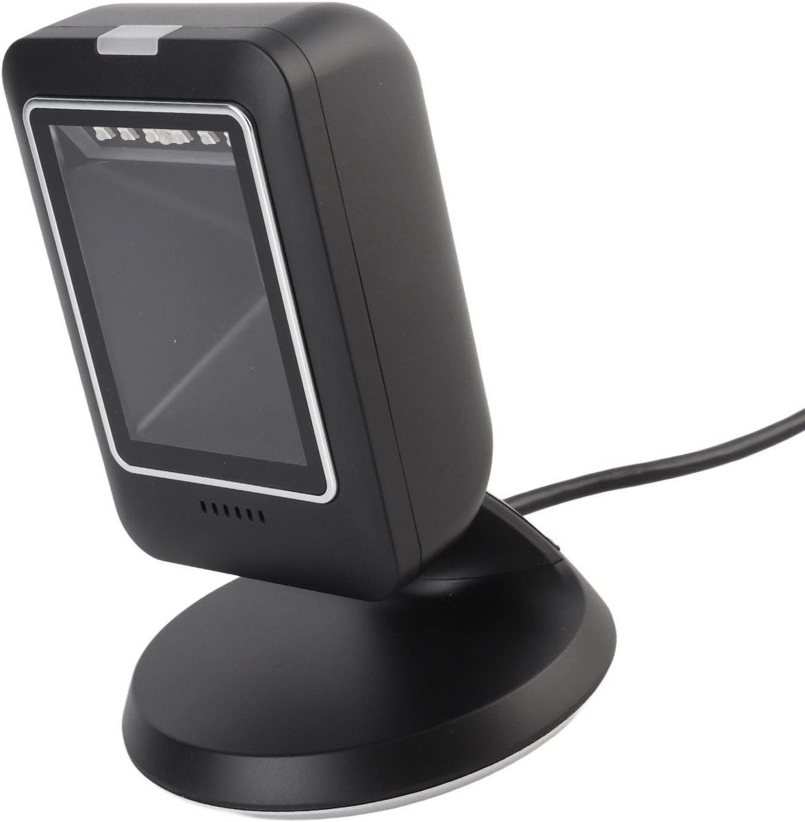 Barcodescanner - Streepjescode Lezer - Winkel Automatisering - Handsfree Scannen - Desktop Model - Zwart