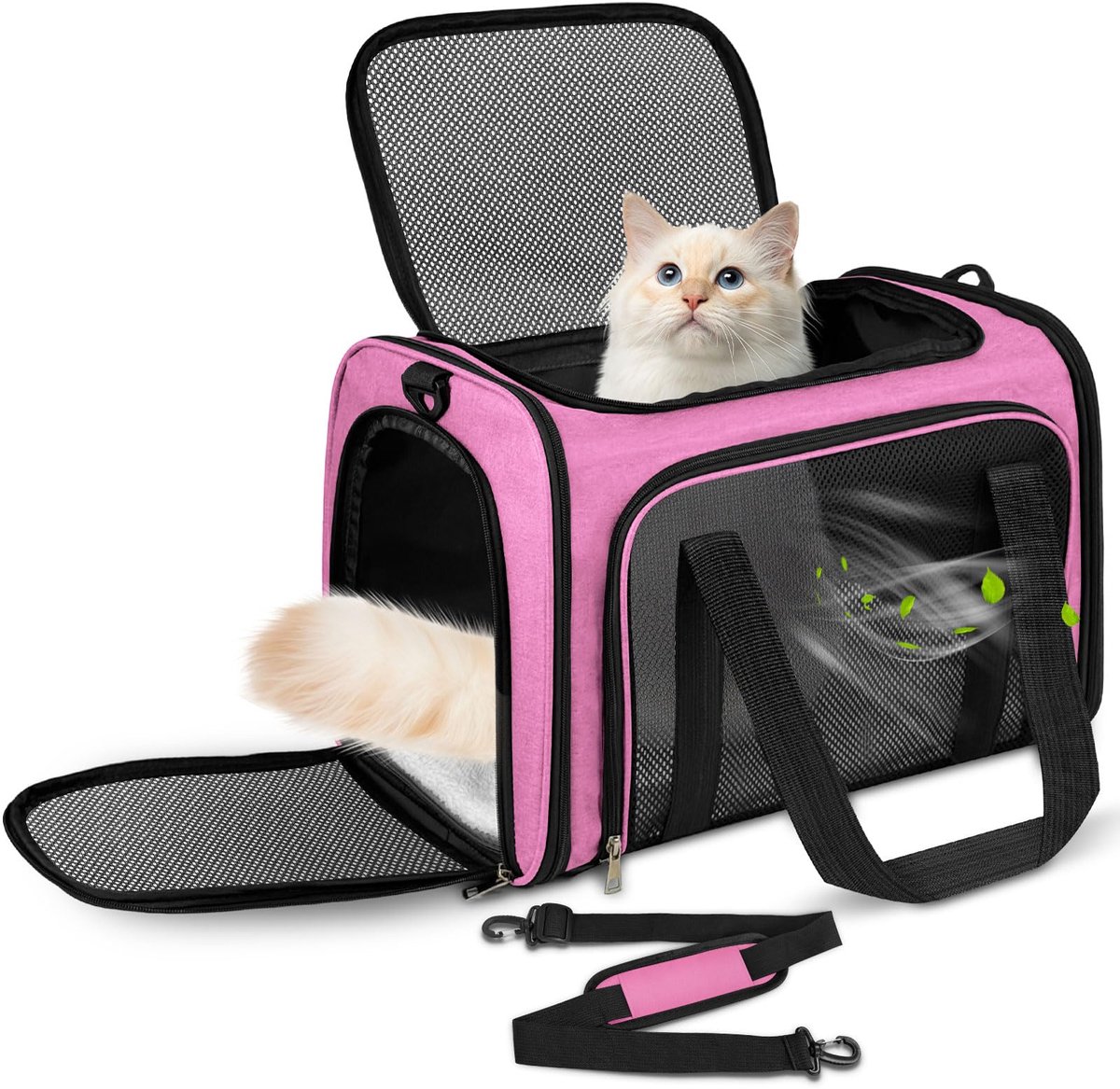 SnelShoppen - Transporttas voor katten en honden, opvouwbare hondentransportbox, draagbaar en lichtgewicht, max. 5 kg, middelgrote honden en katten, r