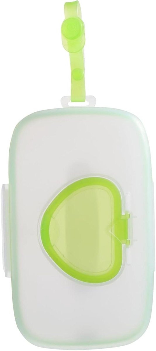 Babydoekjes Dispenser - Natweefselhouder Reisetui - Onderweg Gebruiken - Herbruikbaar Materiaal - 22 x 13.5 x 3 cm - Groen