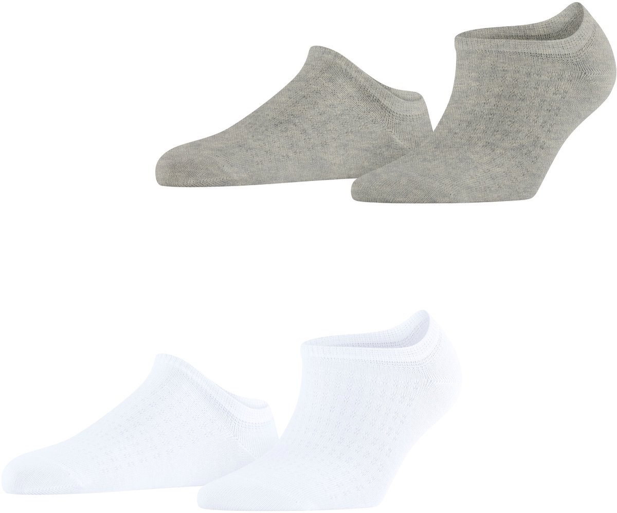 Esprit Mesh Line 2-Pack kort eenkleurig katoen Multipack Korte sokken dames veelkleurig - maat 35-38