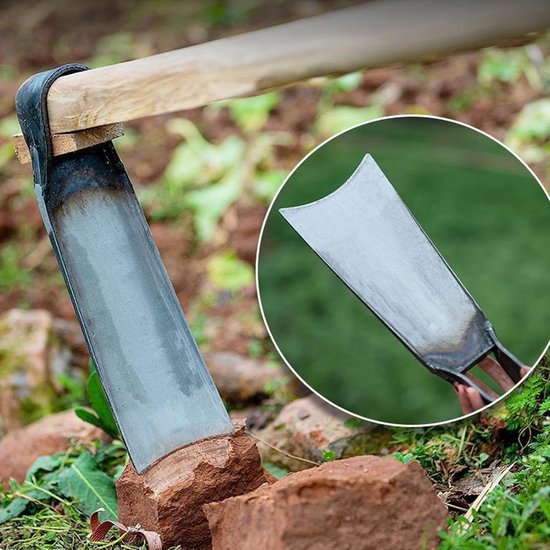 Onkruid Schoffel - Tuingereedschap Staal - Buiten Tuinonderhoud - Gehard Smeedstaal - 33 x 11 x 6 cm - Grijs — afbeelding 4