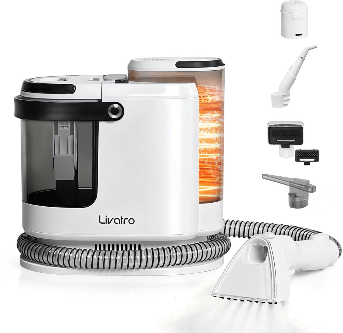 SnelShoppen - Livatro Bekledingsreiniger 15 kPa, 1,6 L - Krachtige Vlekkenverwijderaar voor Meubels, Auto, Tapijt, Stof, Keuken en Badkamer