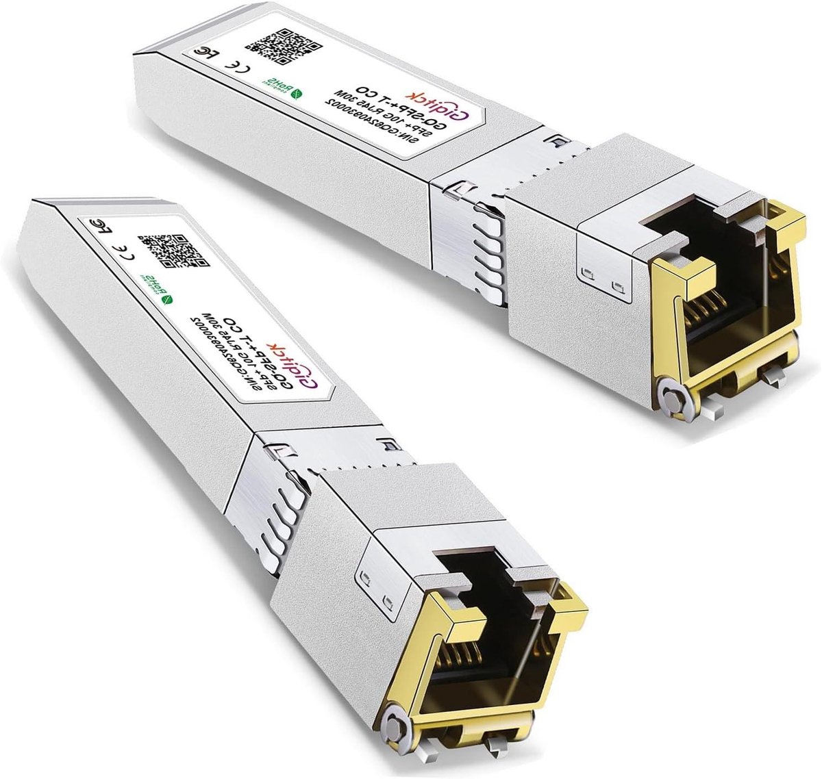 Netwerk Transceiver Module - SFP+ RJ45 - Netwerk Uitbreiding - Plug and Play - Tot 30 meter - Metaal