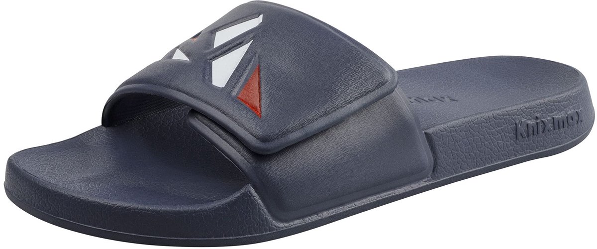 SnelShoppen - Knixmax Zwembadschoenen Uniseks Dames Heren Douche- en Badschoenen Klittenband Marineblauw 40/41 EU - Comfortabele Gym- en Waterschoenen