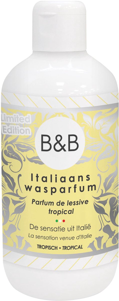 SnelShoppen - B&B Italiaans Wasparfum Limited Edition Tropisch 250ml – Zoete Kokos en Fruitgeur voor Was, Geurversterker, Zachte Textielgeur, Tot 25 W