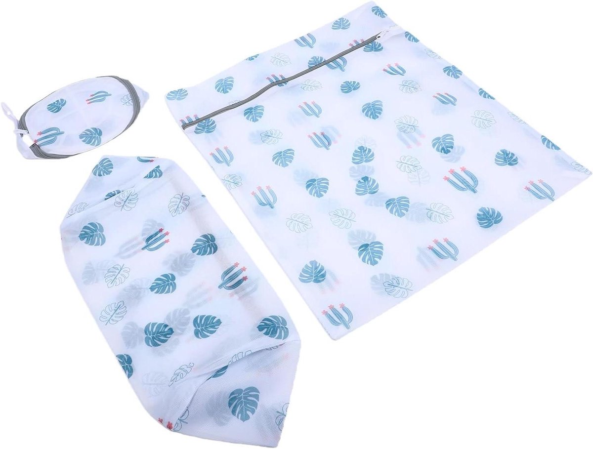 Mesh Waszakken - Fijne Was - Kleding Beschermen - Honingraatontwerp - 7 Delig - Cactussen