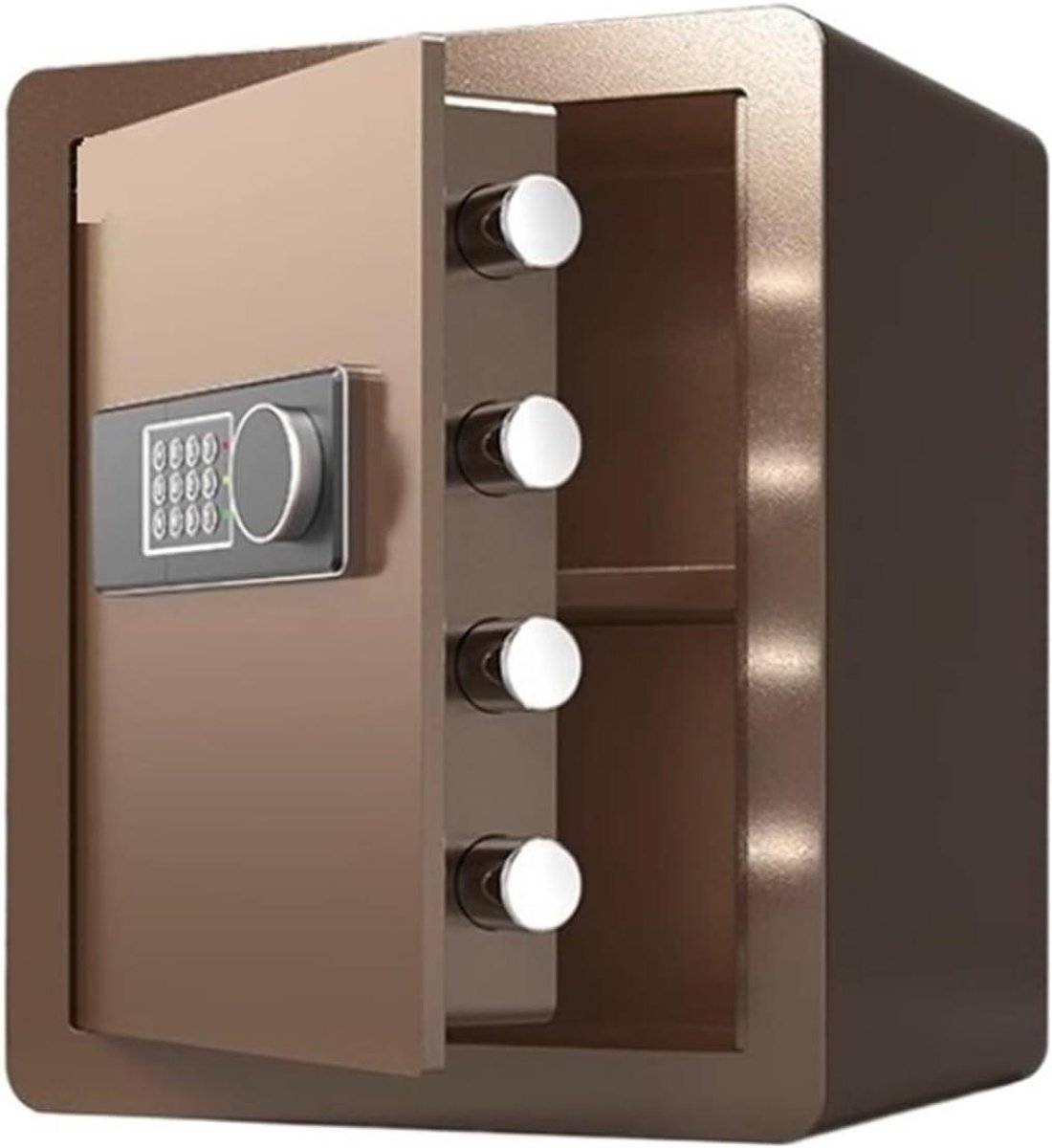 Kleine Kluis - Thuiskluis Veiligheidsbox - Waardevolle Spullen Opbergen - Wrikbestendig Ontwerp - 40D x 35W x 45H cm - Bruin