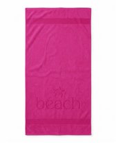 Zohome Strandlaken Turtle Beach - 100x200 cm - 100% Katoen - Pink - Badlaken - Strandlaken - Strandhanddoek