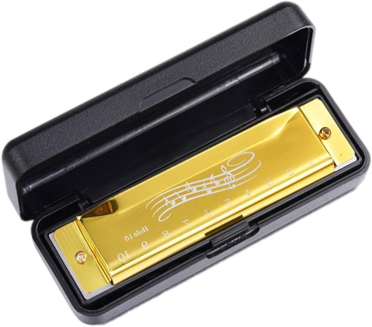 Mondharmonica Kinderen - Muziek Speelgoed - Muziek Leren - Veilig Materiaal - 12 x 4.7 x 4.2 cm - Goud