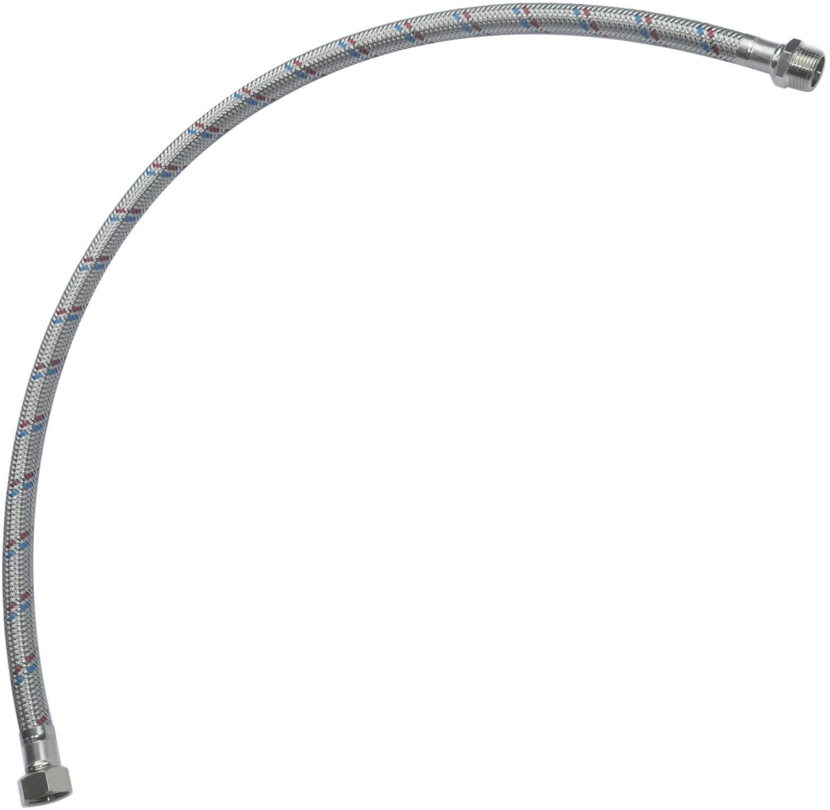 Dailygoods - Flexibele Slangverbinding voor Sanitair - 600mm 3/8'' Mannelijk - Vrouwelijk