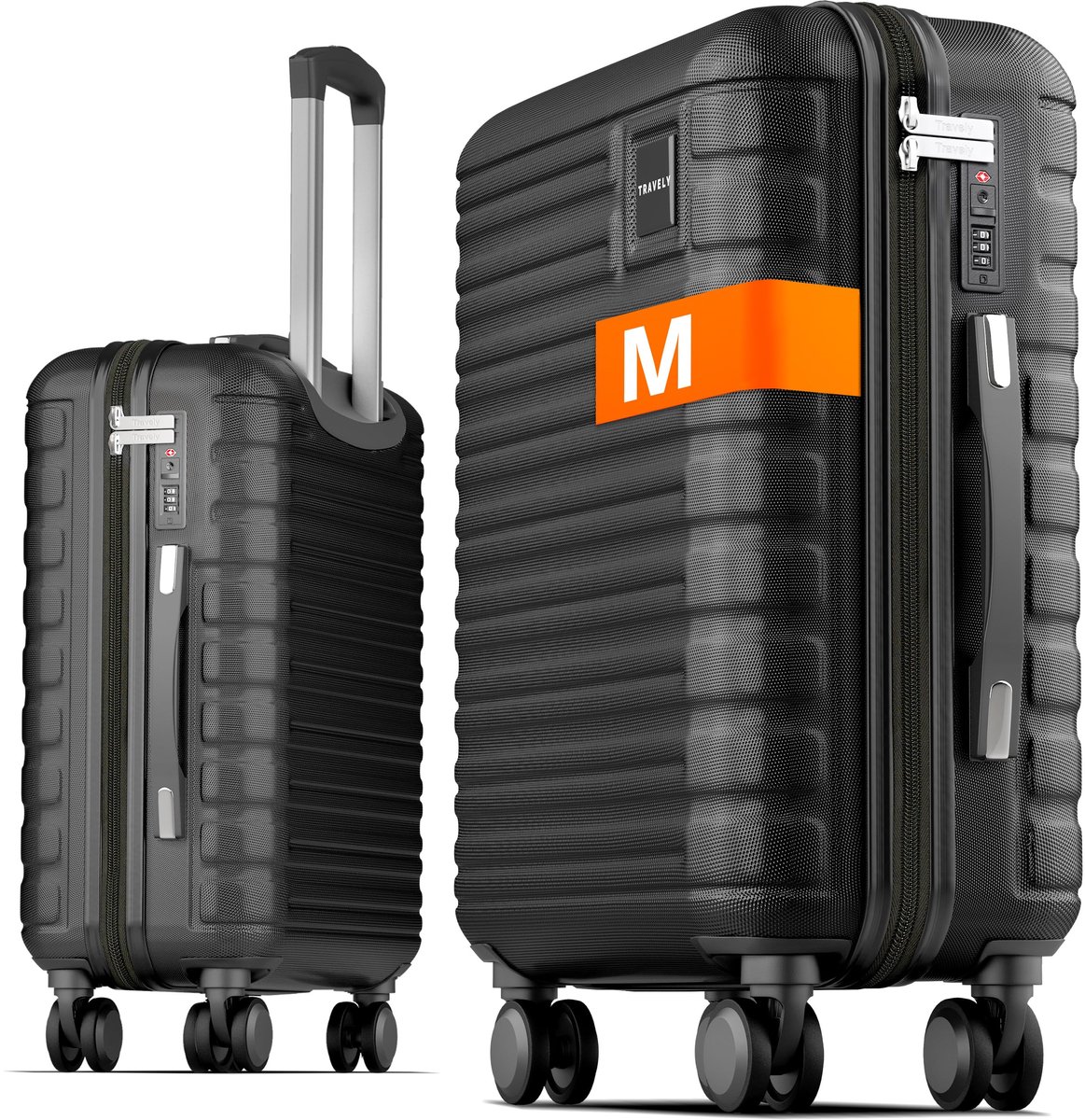 SnelShoppen - Travely Premium Handbagage 55x40x20cm - Trolley Handbagage 36L met Zachte Wielen en TSA-slot - Ideaal voor Ryanair, Lufthansa, Eurowings