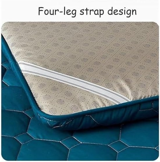 Japanse Vloermatras - Futon Mat Slaapkussen - Comfortabel Slapen - Dikke Opvouwbare Topper - 120 x 200 cm - Roze — afbeelding 2