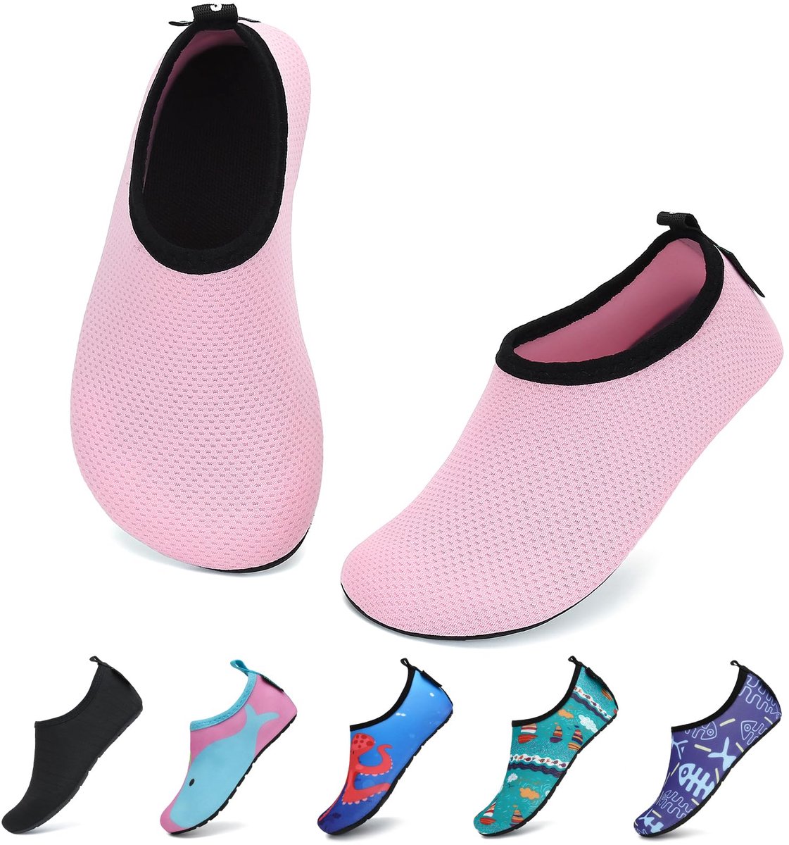 SnelShoppen - Waterschoenen Jongen Meisje Aquaschoenen Lichtgewicht Slipvast Blush Roze 22/23 EU - Perfect voor Strand, Zwemmen en Activiteiten