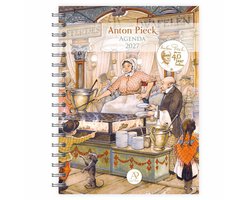Bureau agenda - 2027 - Anton Pieck - Poffertjes en wafelen - Met spiraal - 17,6x23,8cm