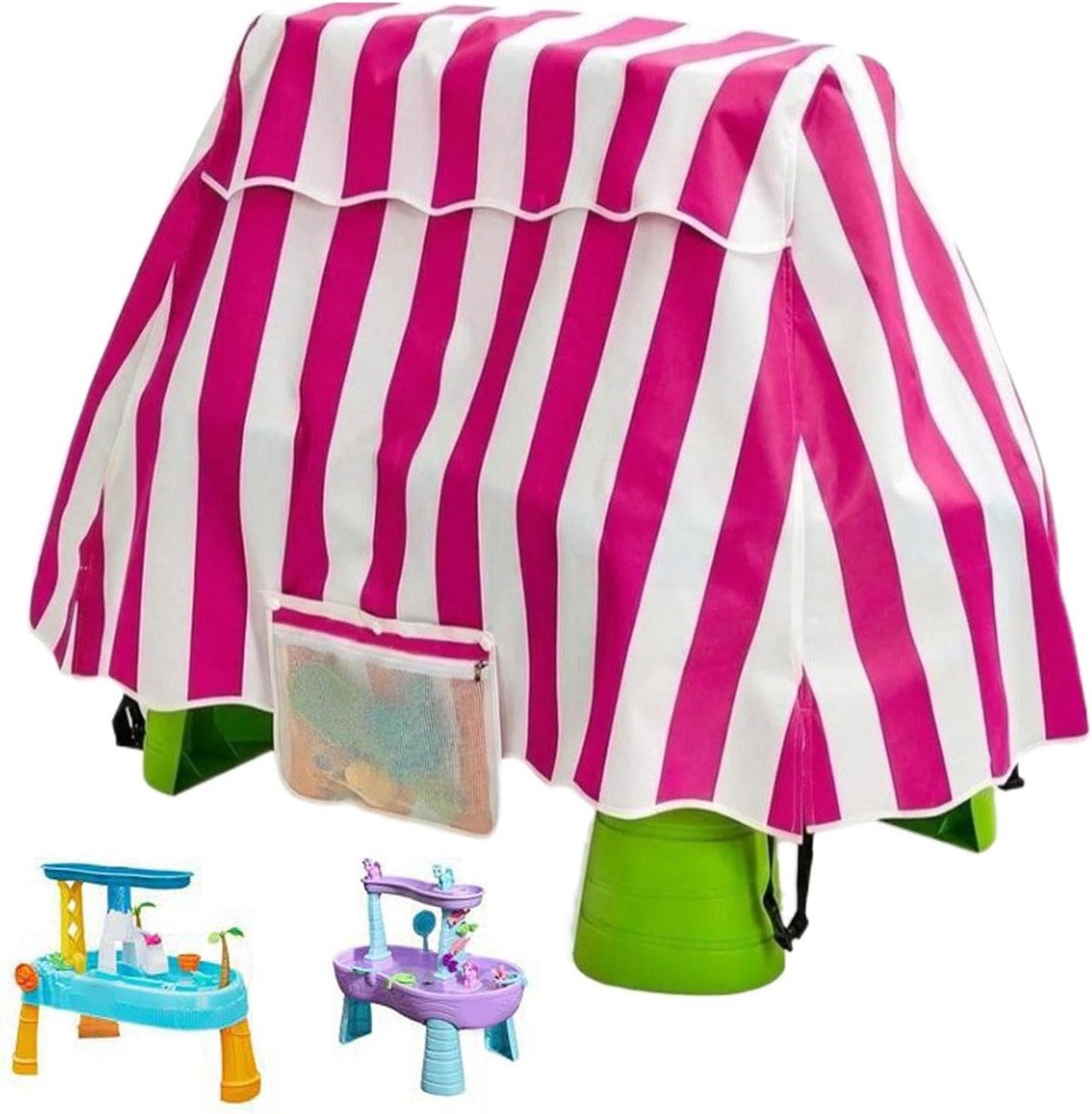 Watertafel Hoes - Beschermhoes Speelgoed - Buiten Spelen - UV-bestendig Waterdicht - 94 x 56 x 6.5 cm - Felroze