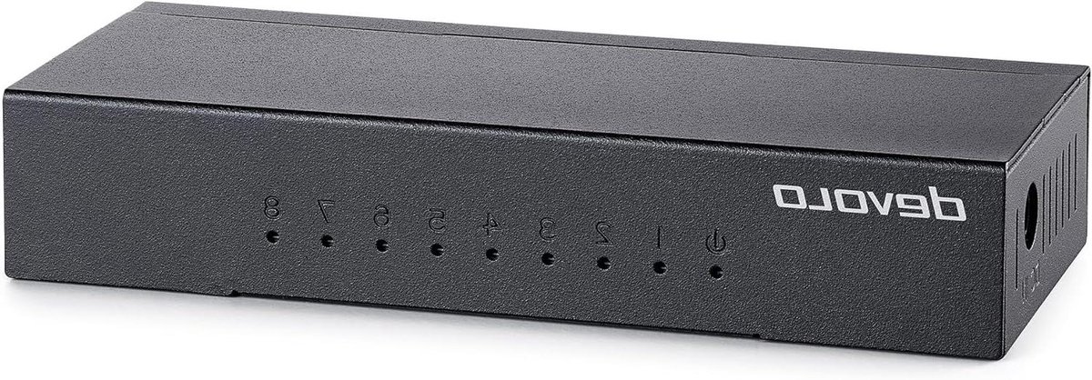 Gigabit Ethernet Switch - LAN Switch Netwerkverdeler - Netwerk Uitbreiden - Ventilatorloos Ontwerp - 8 Poorten - Zwart