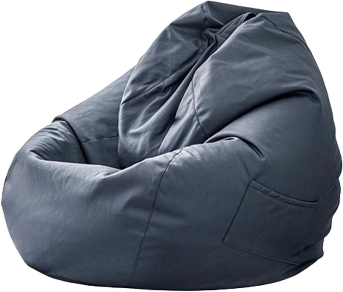 Zitzakhoes - Luie bankhoes Vloerstoelhoes - Speelgoed opbergen - Imitatieleren stof - 100*110cm - E