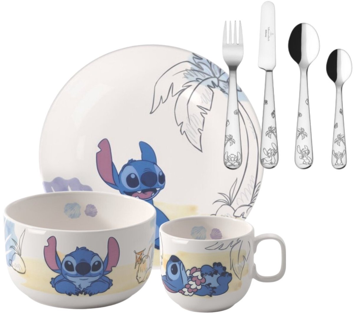 Kindergeschirr-Set Disney Stitch Set van 7
