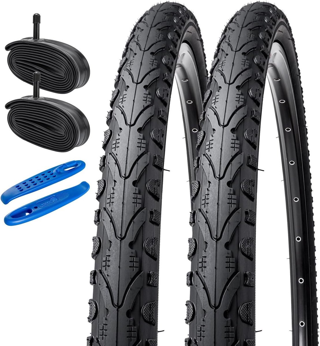 Fietsbanden Set - Banden en Binnenbanden - Stadsverkeer - Hoge Grip - 24x1.75 inch - Zwart