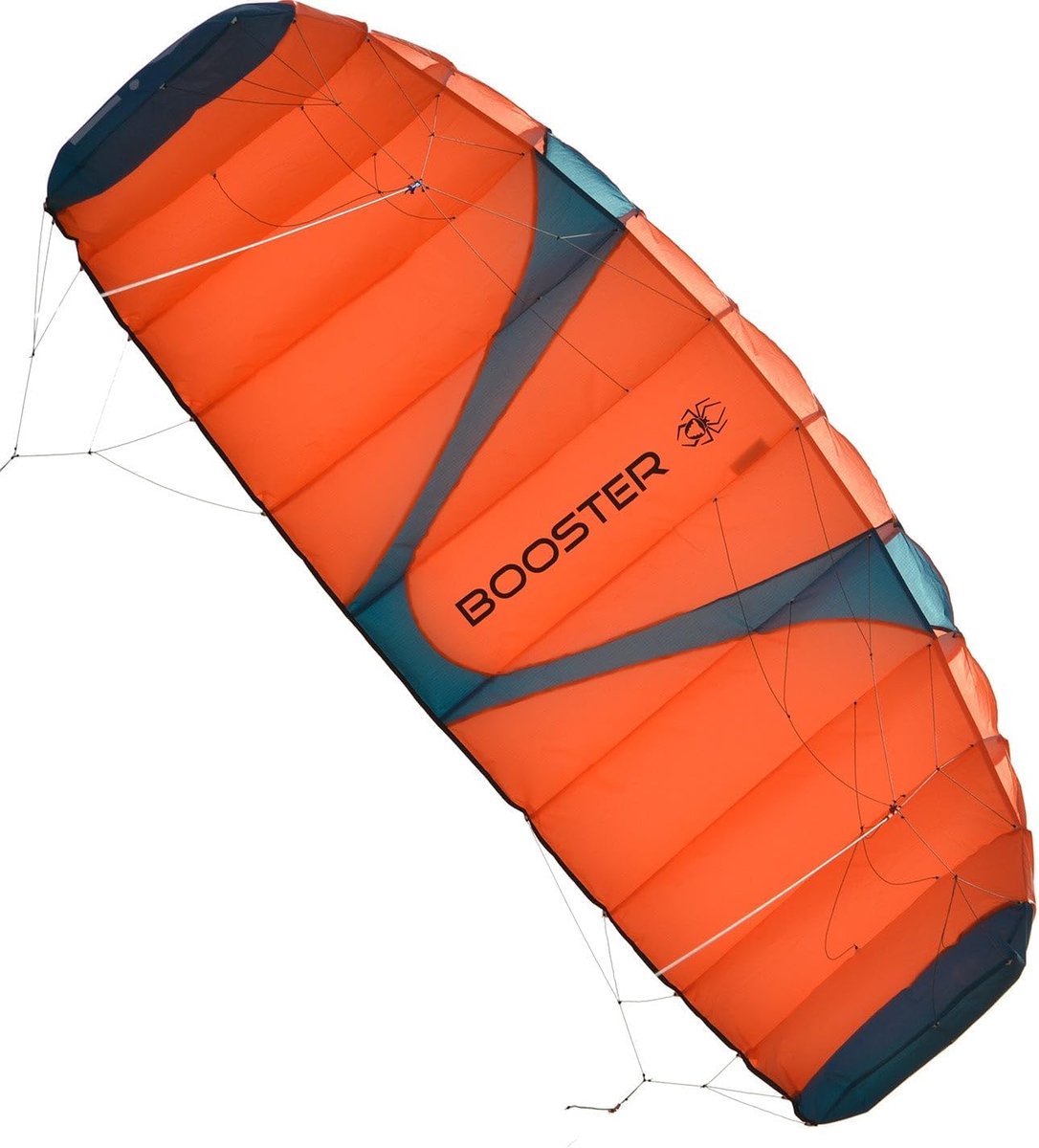 Vlieger 4 lijns - Powerkite Trainerkite - Powerkiten Buggyen - Precieze besturing - 268 x 88 cm - Oranje