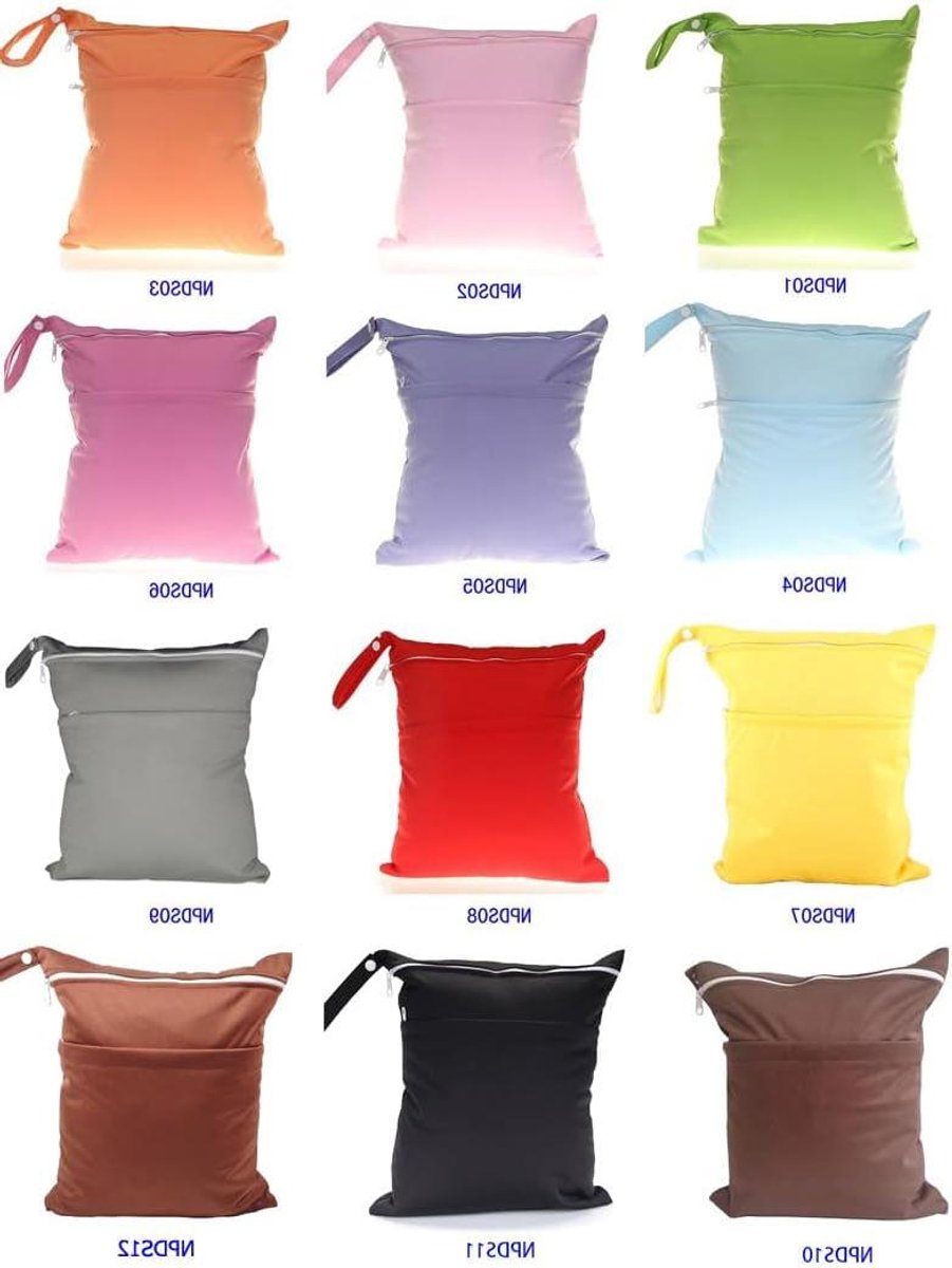 Waterproof Doek Tas - Nappy Tas Wet Bag - Organiseren van Spullen - Dubbele TPU Laag - 30x36cm - Rood
