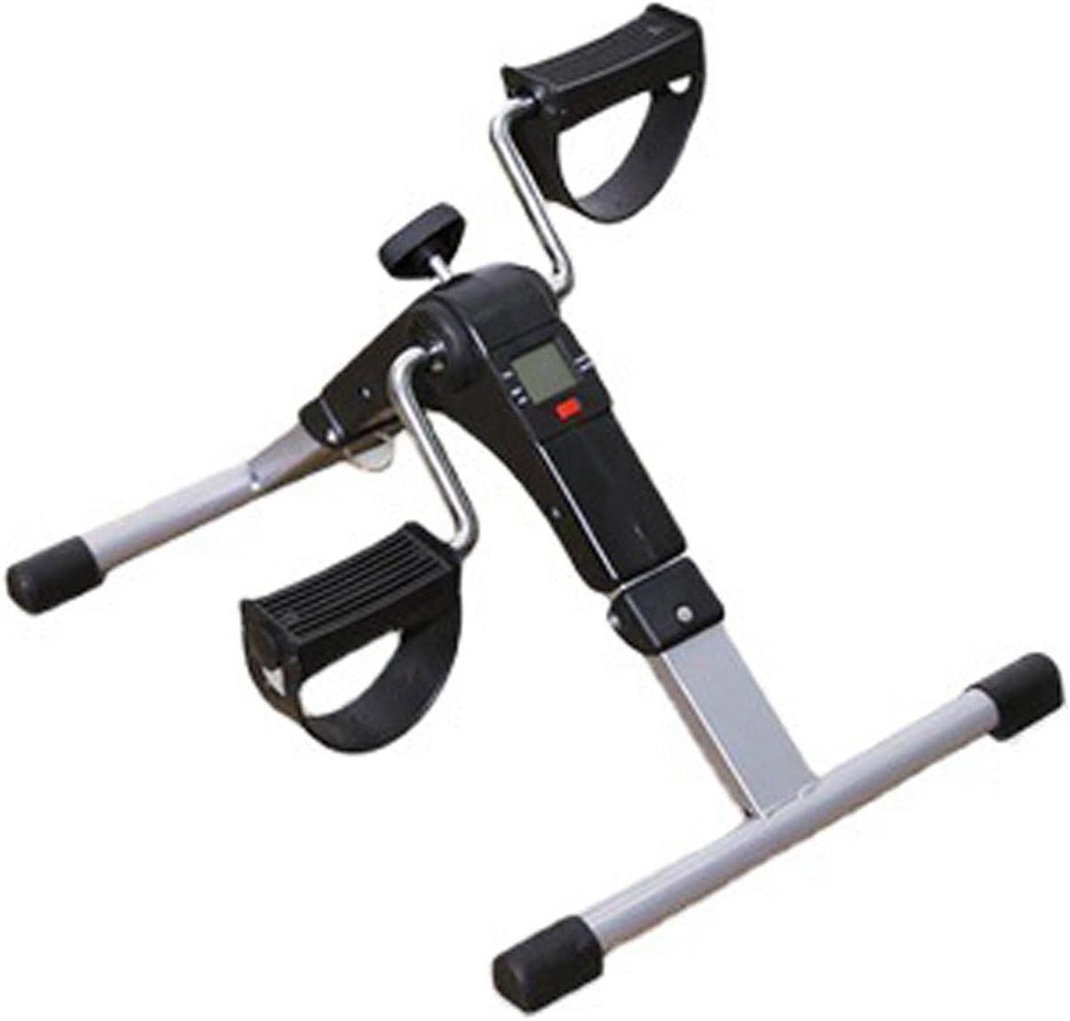 Mini Hometrainer - Fietstrainer Onder Bureau - Oefenen Benen Armen - Inklapbaar LCD Scherm - 48 cm - Zwart