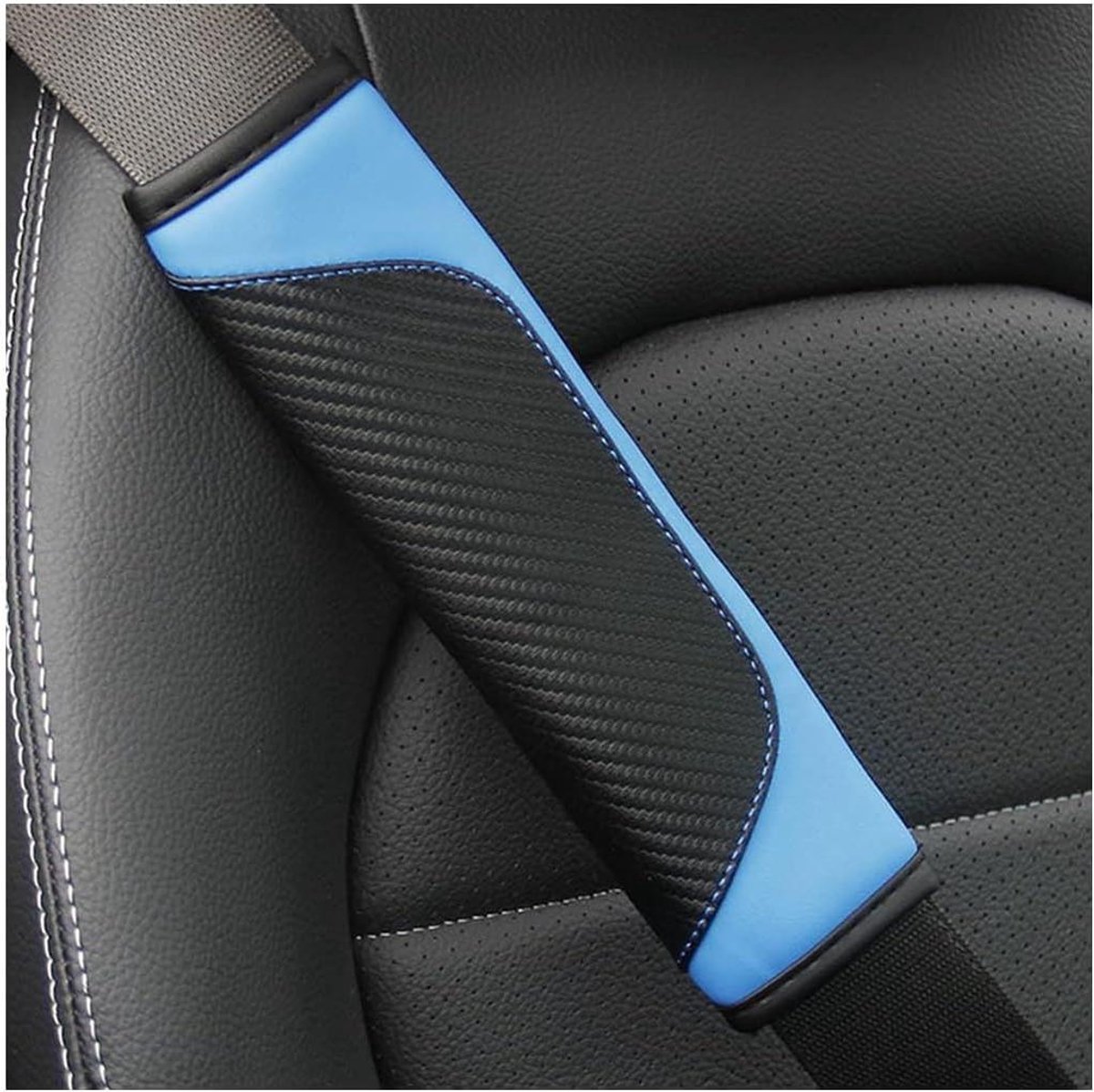 Gordelbeschermers Auto - Schouderkussens - Comfortabel Rijden - Specifieke Pasvorm - Set van 2 - Blauw