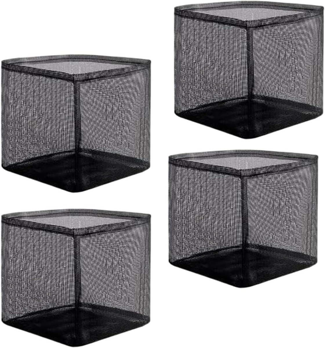Vijvermanden Planten - Net Zakken - Vijver Beplanting - Ademend PVC - 4 Stuks - Zwart