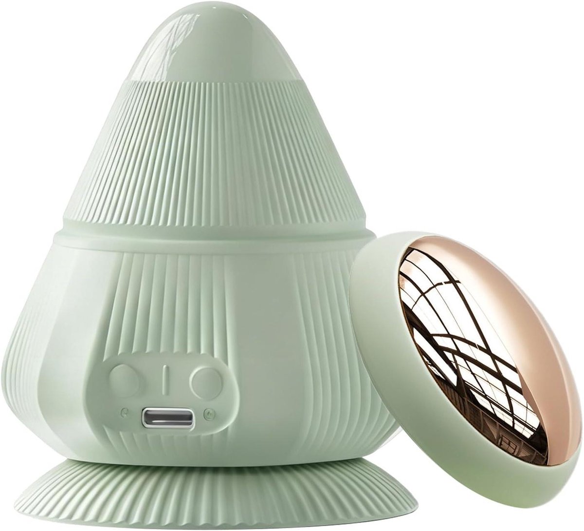 Monteerbare Massagebal - Elektrische Bal - Spierontspanning - Handsfree Zuignap - 7.7 x 7.7 x 10.8 cm - Turkooisgroen