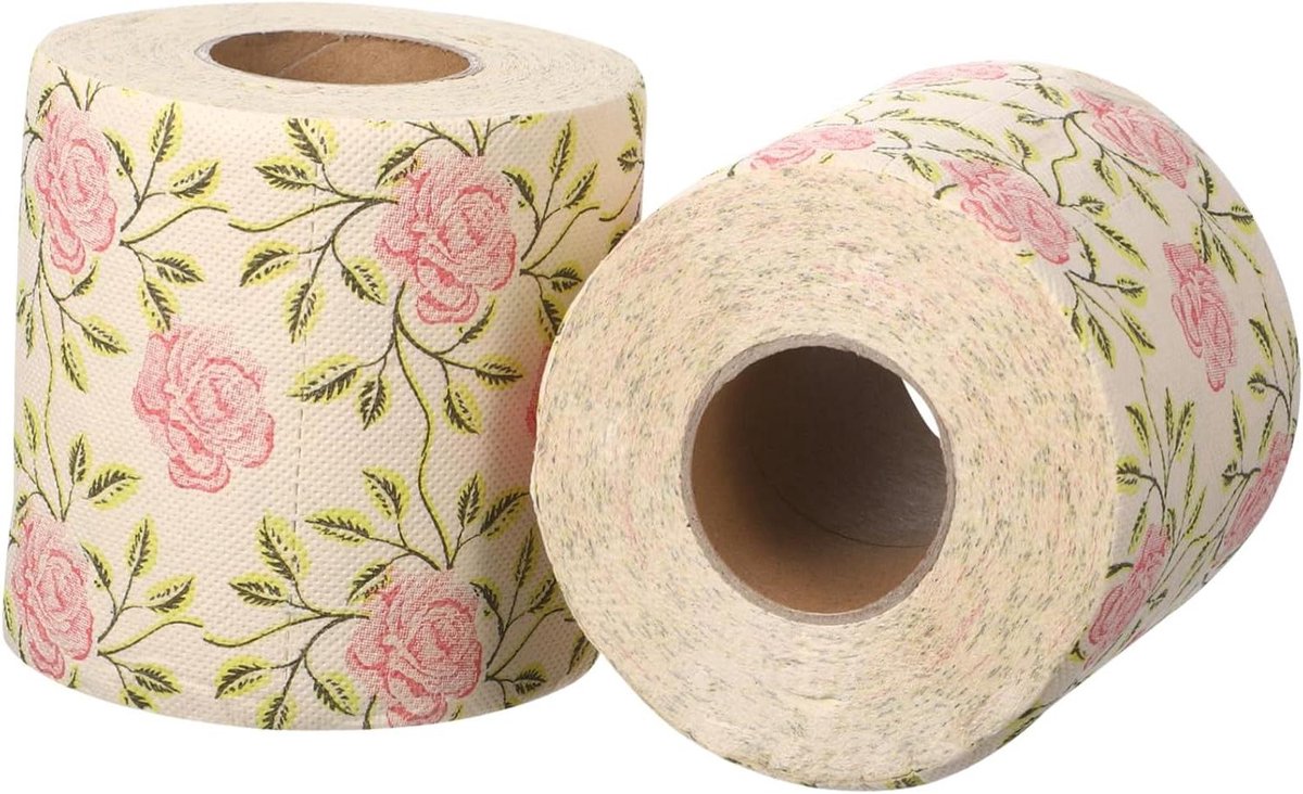 Toiletpapier Rozenprint - Decoratief WC Papier - Badkamer Decoratie - Zacht Bamboepulp - 2 Rollen - Diverse Kleuren