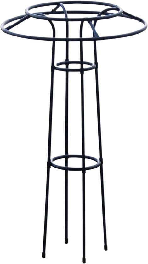 Plantentrek - Klimplantsteun - Planten Ondersteunen - Verstelbaar Paraplu Design - 105 cm - Zwart
