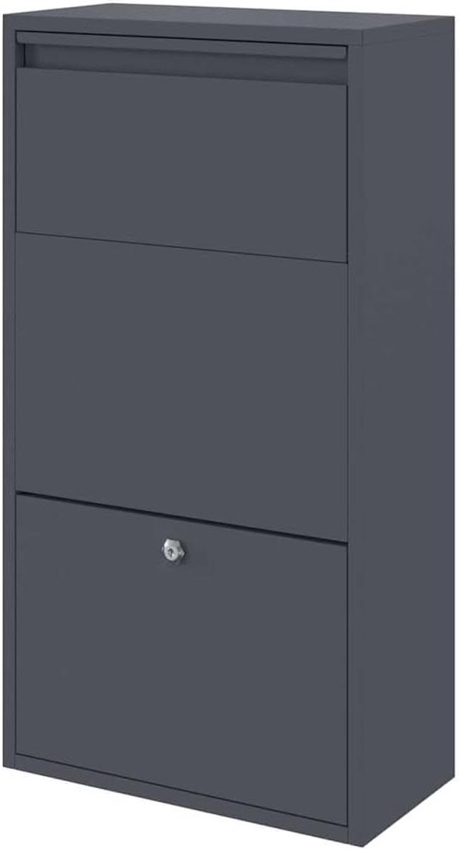 Pakketbox Buiten - Brievenbus Pakketten - Veilig Post Ontvangen - Roestbestendig Staal - 44 x 22 x 82 cm - Antraciet