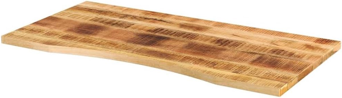 Bureaublad Massief Mangohout - Tafelblad Hout - Werkplek Creëren - Praktische Uitsparing - 120 x 50 cm - Bruin