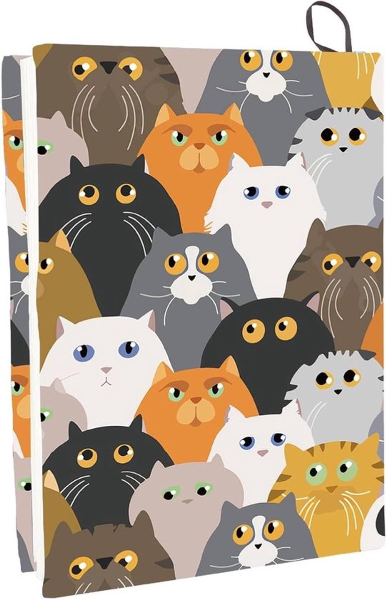 Boekomslag Kat - Nylon Polyester - Wasbaar Herbruikbaar - Bescherming - Boeken Elastische Inzetstukken - Geschikt voor 24x40 cm.