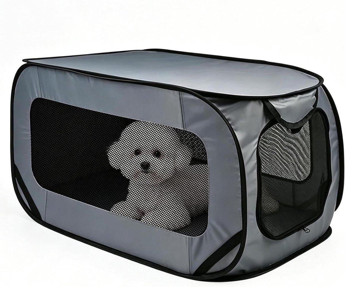 Honden Huisdier Bench - Draagbare Kattenkooi - Reizen en Thuis - Opvouwbaar Ademend - 45x40x5 cm - Grijs