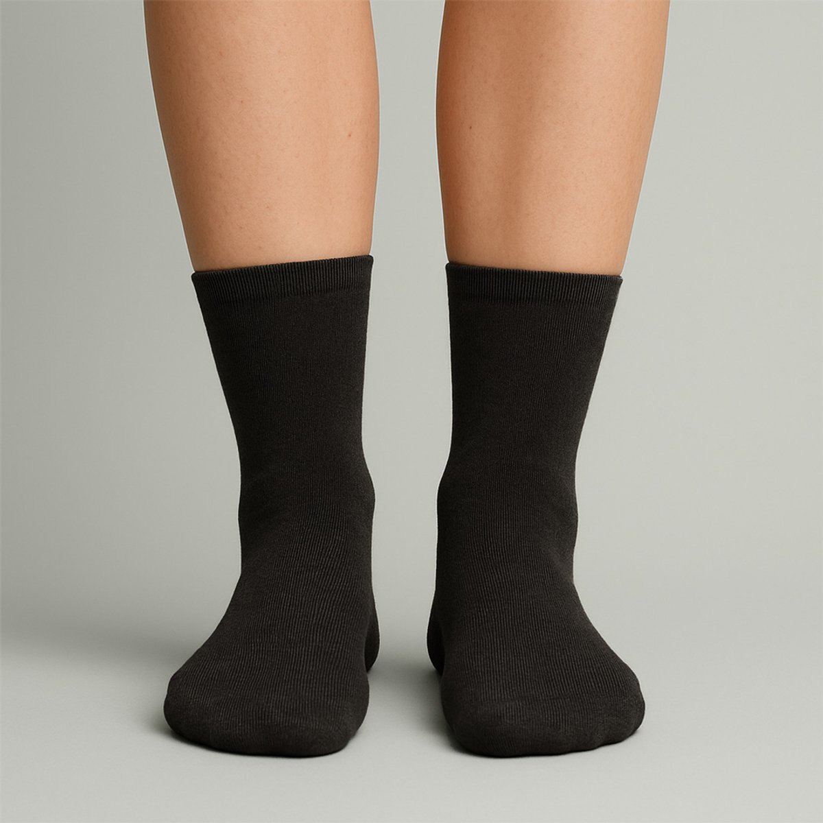 6 Paar - Extra Wijde Sokken - Katoen - Socks4fun - Zwart - Drukvrije Boord
